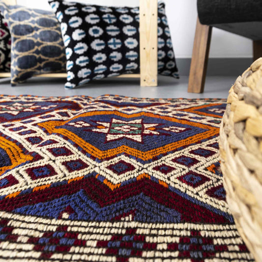 Oriental Kilim Cicim Handmade Wool On Wool 72 X 114 Cm - 2' 5'' X 3' 9'' Multicolor C016 ER01