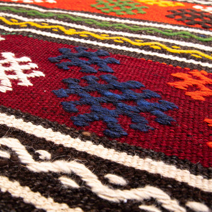 Oriental Kilim Cicim Handmade Wool On Wool 78 X 114 Cm - 2' 7'' X 3' 9'' Multicolor C016 ER01