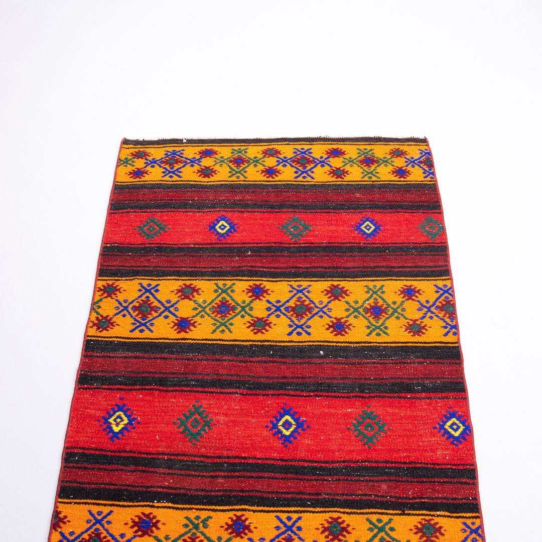 Oriental Kilim Cicim Handmade Wool On Wool 87 X 140 Cm - 2' 11'' X 4' 8'' ER01