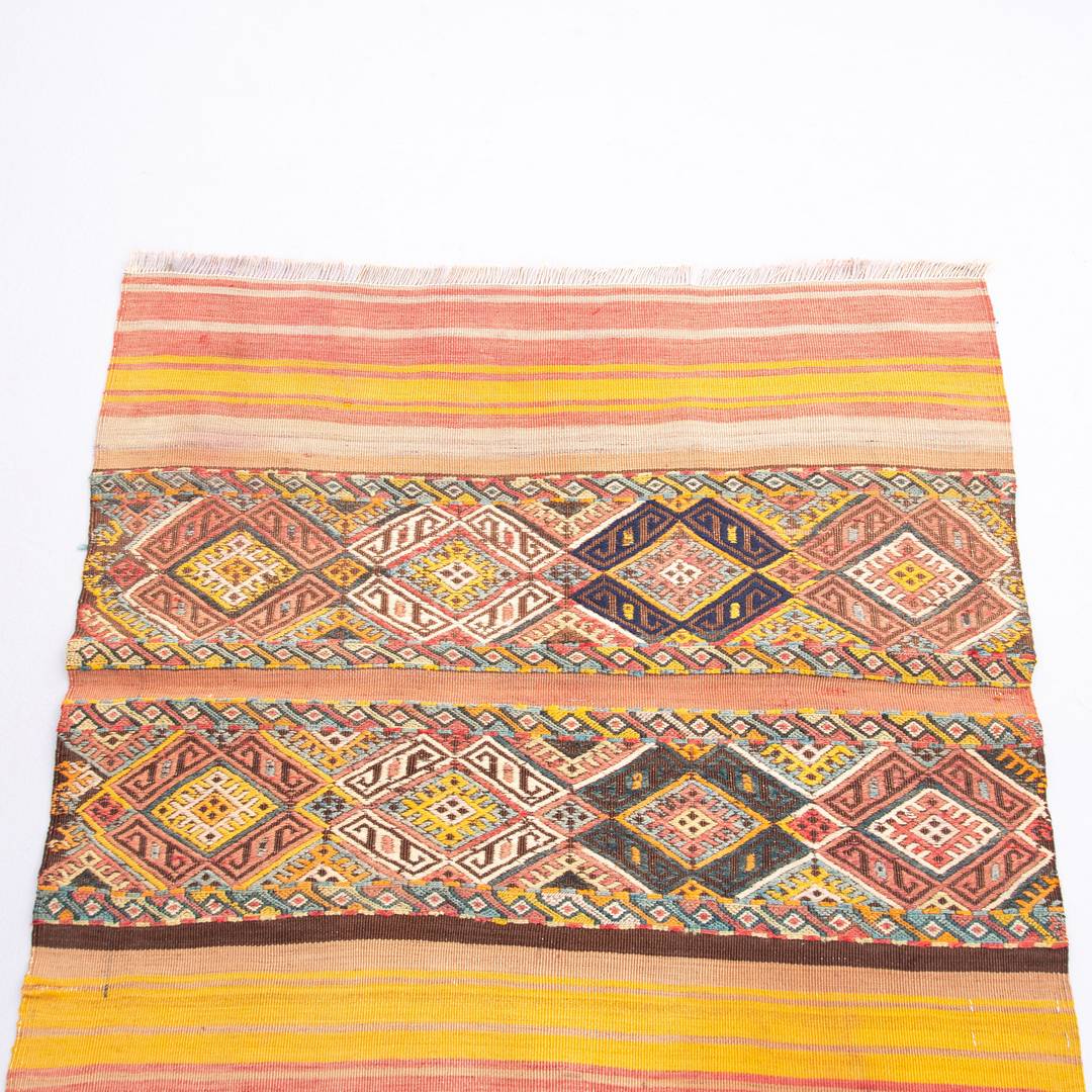 Oriental Kilim Cicim Handmade Wool On Wool 90 X 80 Cm - 3' X 2' 8'' ER01