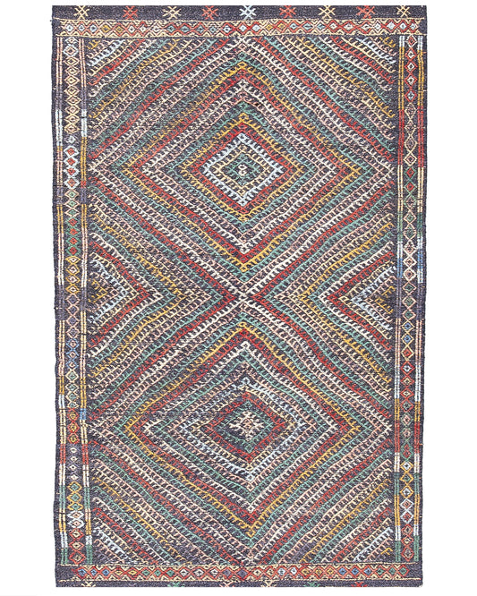 Oriental Kilim Cicim Handmade Wool On Wool 95 X 150 Cm - 3' 2'' X 5' Multicolor C016 ER01