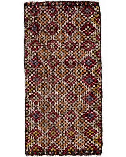 Oriental Kilim Cicim Handmade Wool On Wool 155 X 330 Cm - 5' 2'' X 10' 10'' ER12