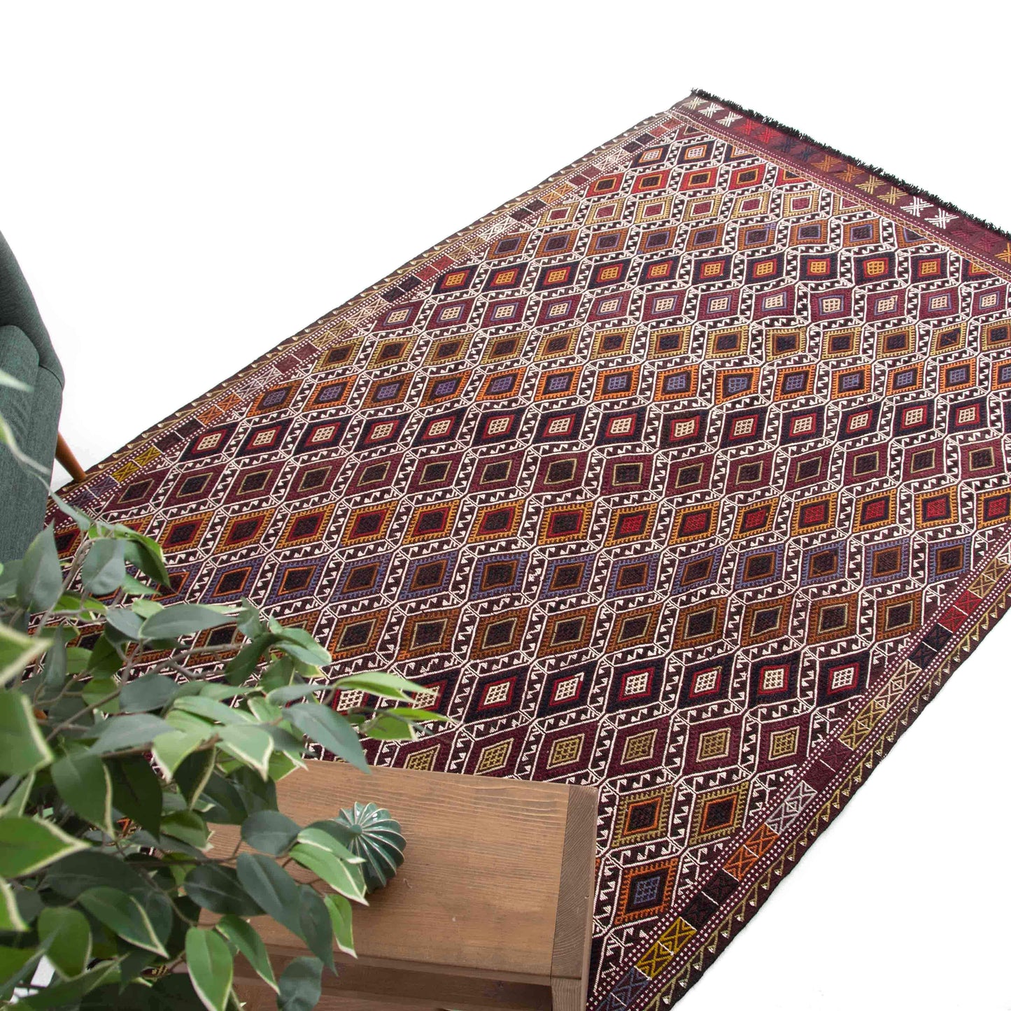 Oriental Kilim Cicim Handmade Wool On Wool 159 X 257 Cm - 5' 3'' X 8' 6'' ER12
