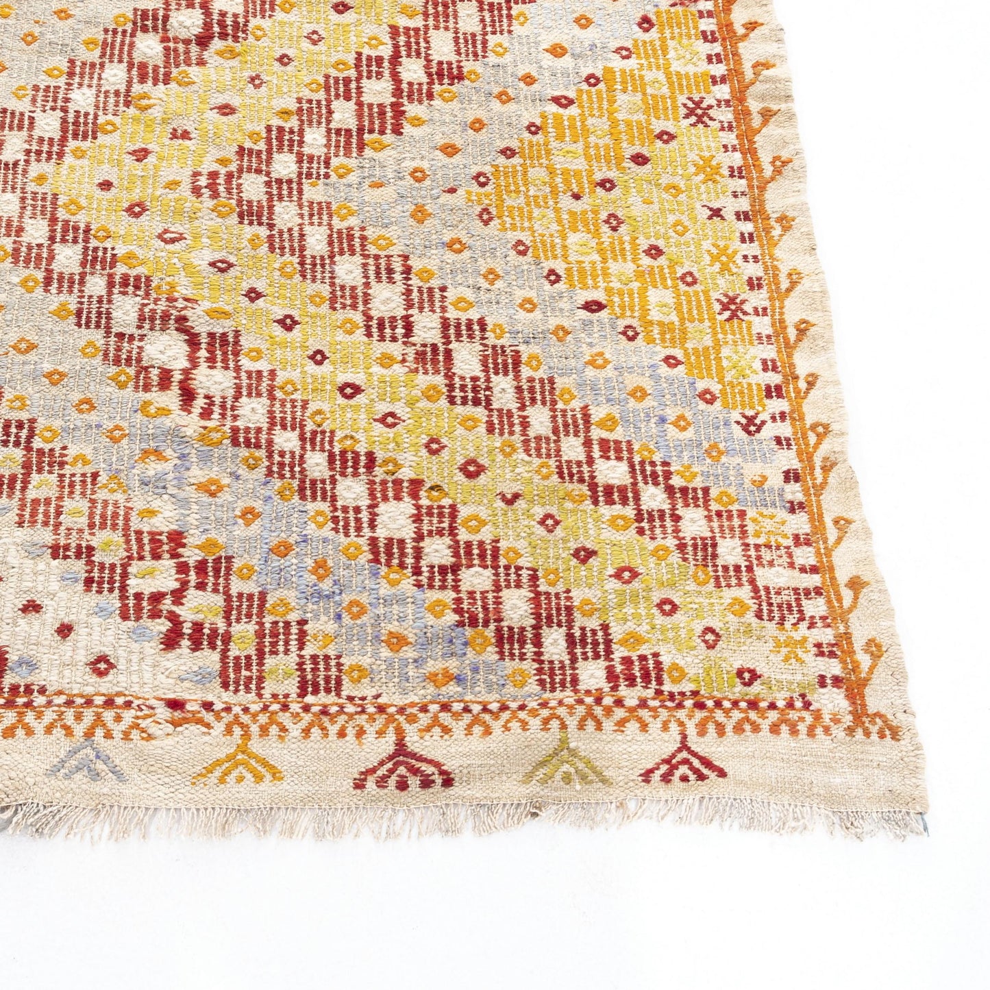Oriental Kilim Cicim Handmade Wool On Wool 220 X 328 Cm - 7' 3'' X 10' 10'' ER23