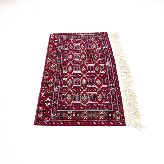 Oriental Kilim Cuval Handmade Wool On Wool 80 X 140 Cm - 2' 8'' X 4' 8'' Burgundy C021 ER01