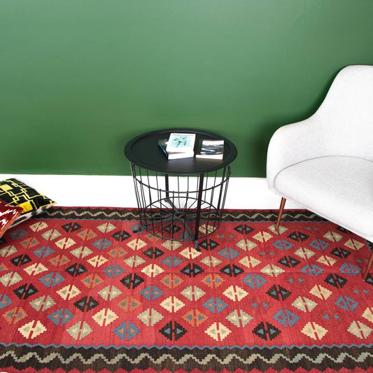 Authentic Kilim Gocmen Handmade Wool On Wool 125 X 260 Cm - 4' 2'' X 8' 7'' Red C014 ER12