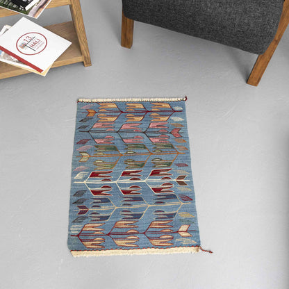 Oriental Kilim Konya Handmade Wool On Wool 49 x 64 Cm - 1' 8'' x 2' 2'' ER01