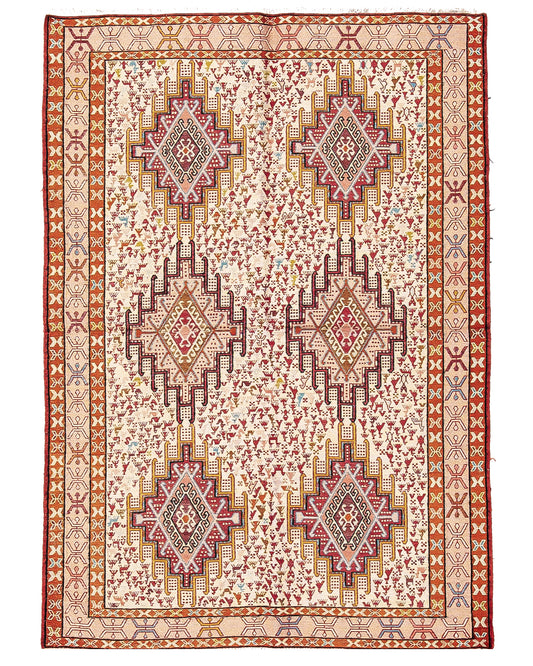 Oriental Kilim Sahsevan Handmade Silk On Cotton 103 X 144 Cm - 3' 5'' X 4' 9'' ER01