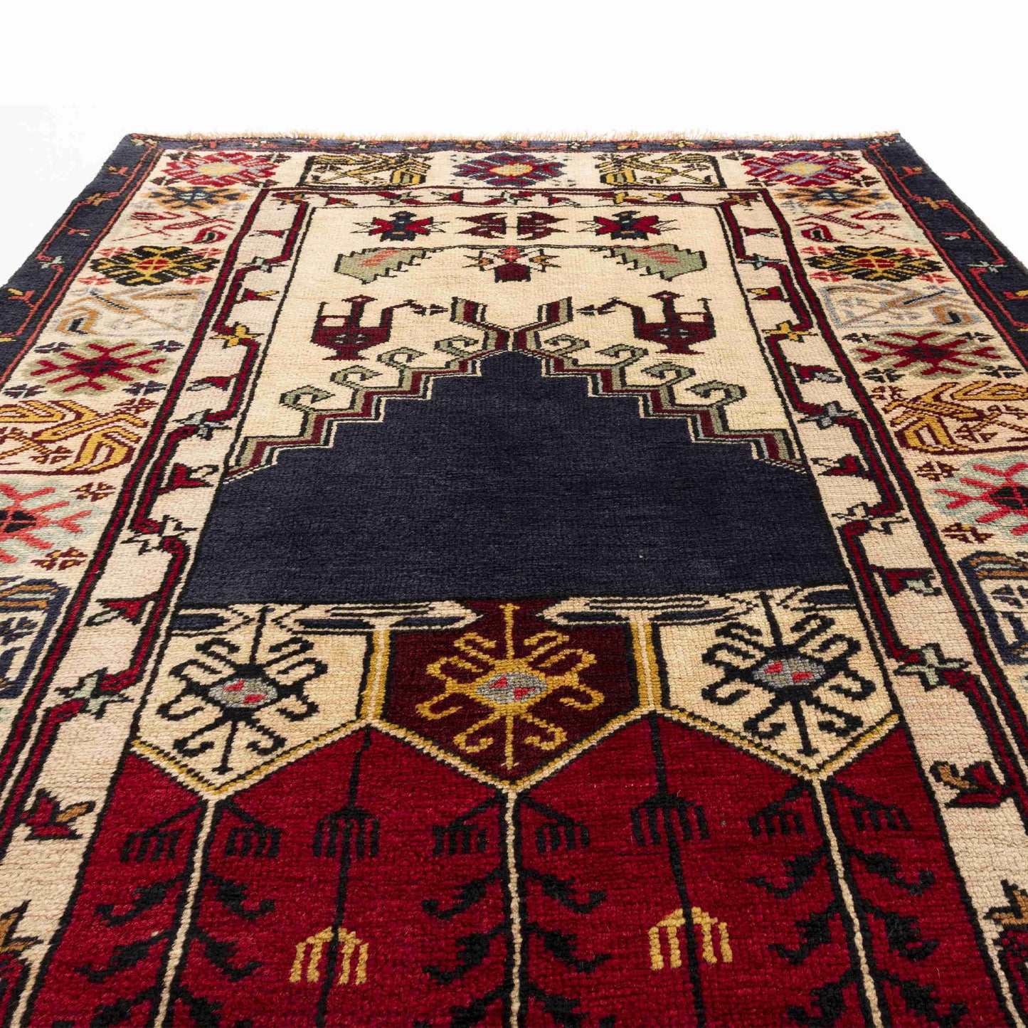 Oriental Rug Anatolian Hand Knotted Wool On Wool 120 X 178 Cm - 4' X 5' 11'' ER01