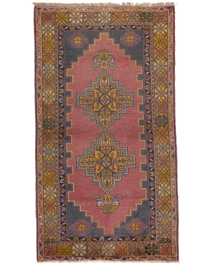 Oriental Rug Anatolian Hand Knotted Wool On Wool 120 X 210 Cm - 4' X 6' 11'' ER01