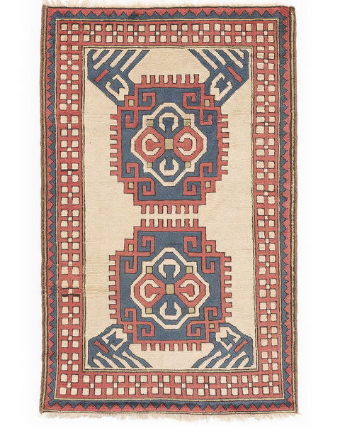 Oriental Rug Anatolian Hand Knotted Wool On Wool 125 X 200 Cm - 4' 2'' X 6' 7'' ER01