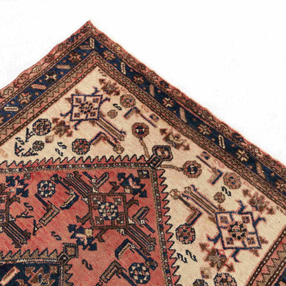 Alfombra oriental de Anatolia anudada a mano de lana sobre lana 125 X 200 cm - 4' 2'' X 6' 7'' Rojo C014 ER01