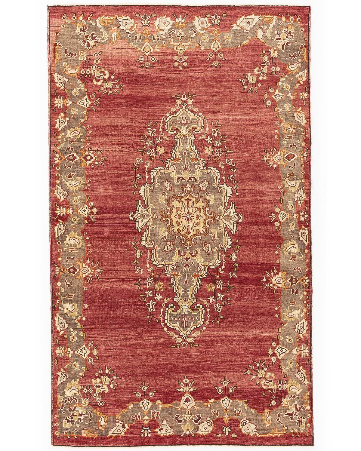 Oriental Rug Anatolian Hand Knotted Wool On Wool 140 X 220 Cm - 4' 8'' X 7' 3'' ER12