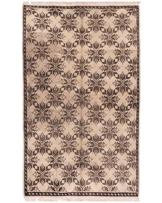 Oriental Rug Anatolian Hand Knotted Wool On Wool 161 X 252 Cm - 5' 4'' X 8' 4'' Stone C009 ER12