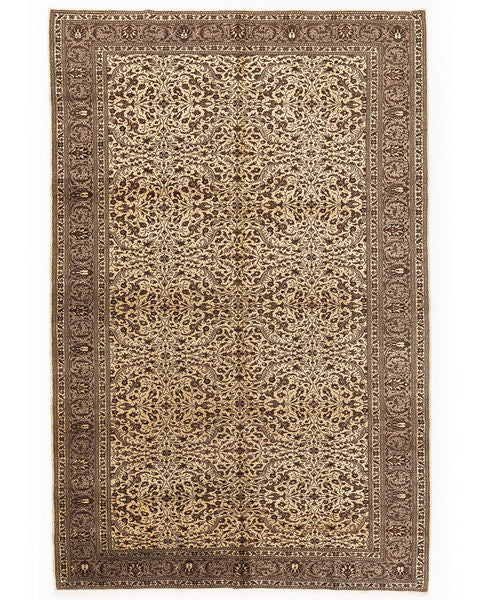 Oriental Rug Anatolian Handmade Wool On Cotton 195 X 296 Cm - 6' 5'' X 9' 9'' Stone C009 ER23