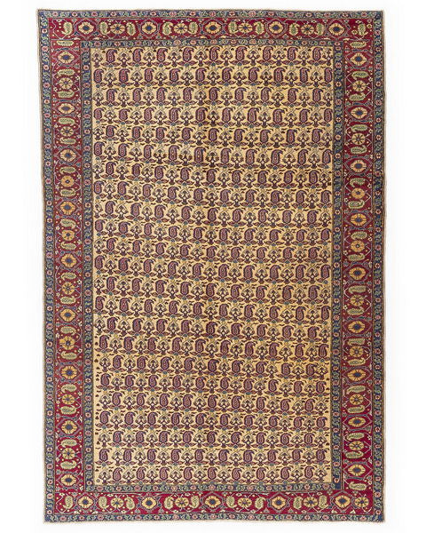 Oriental Rug Anatolian Handmade Wool On Cotton 198 X 290 Cm - 6' 6'' X 9' 7'' Burgundy C021 ER23