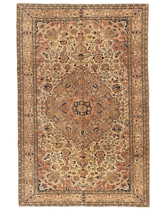 Oriental Rug Anatolian Handmade Wool On Cotton 201 X 296 Cm - 6' 8'' X 9' 9'' Stone C009 ER23