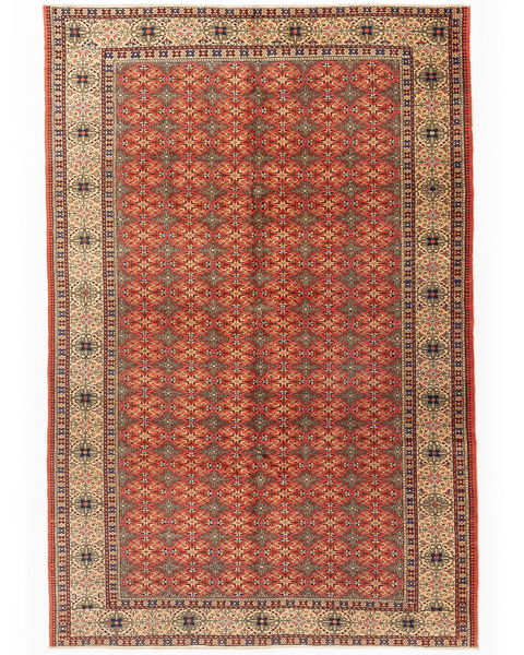 Oriental Rug Anatolian Handmade Wool On Cotton 202 X 289 Cm - 6' 8'' X 9' 6'' Pink C004 ER23