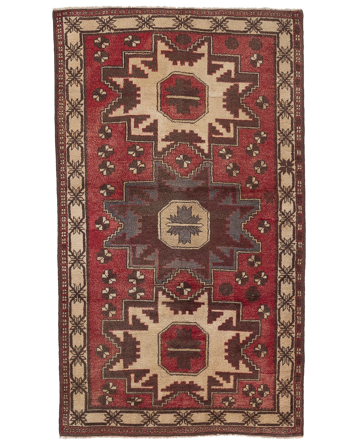 Oriental Rug Anatolian Handmade Wool On Wool 100 X 171 Cm - 3' 4'' X 5' 8'' ER01