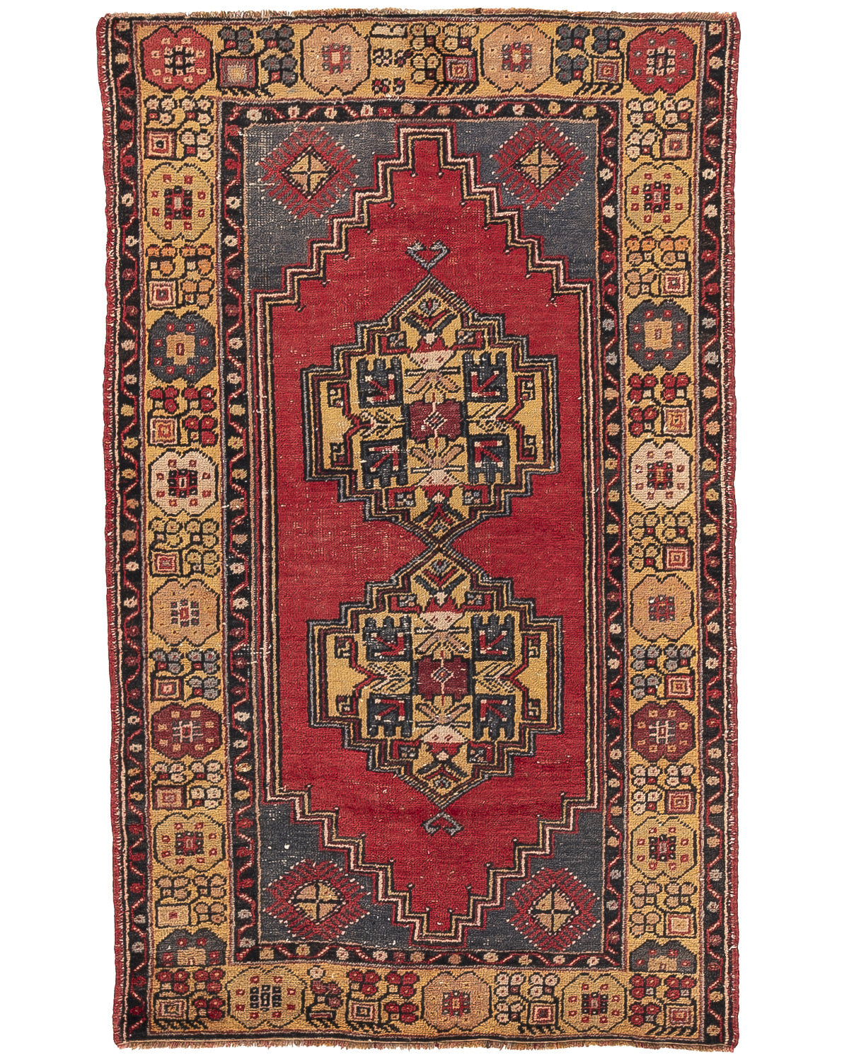 Oriental Rug Anatolian Handmade Wool On Wool 110 X 176 Cm - 3' 8'' X 5' 10'' ER01