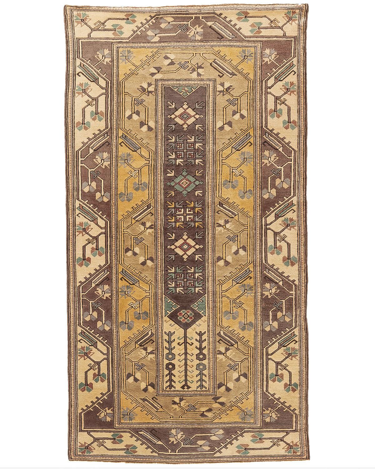 Oriental Rug Anatolian Handmade Wool On Wool 123 X 235 Cm - 4' 1'' X 7' 9'' ER12