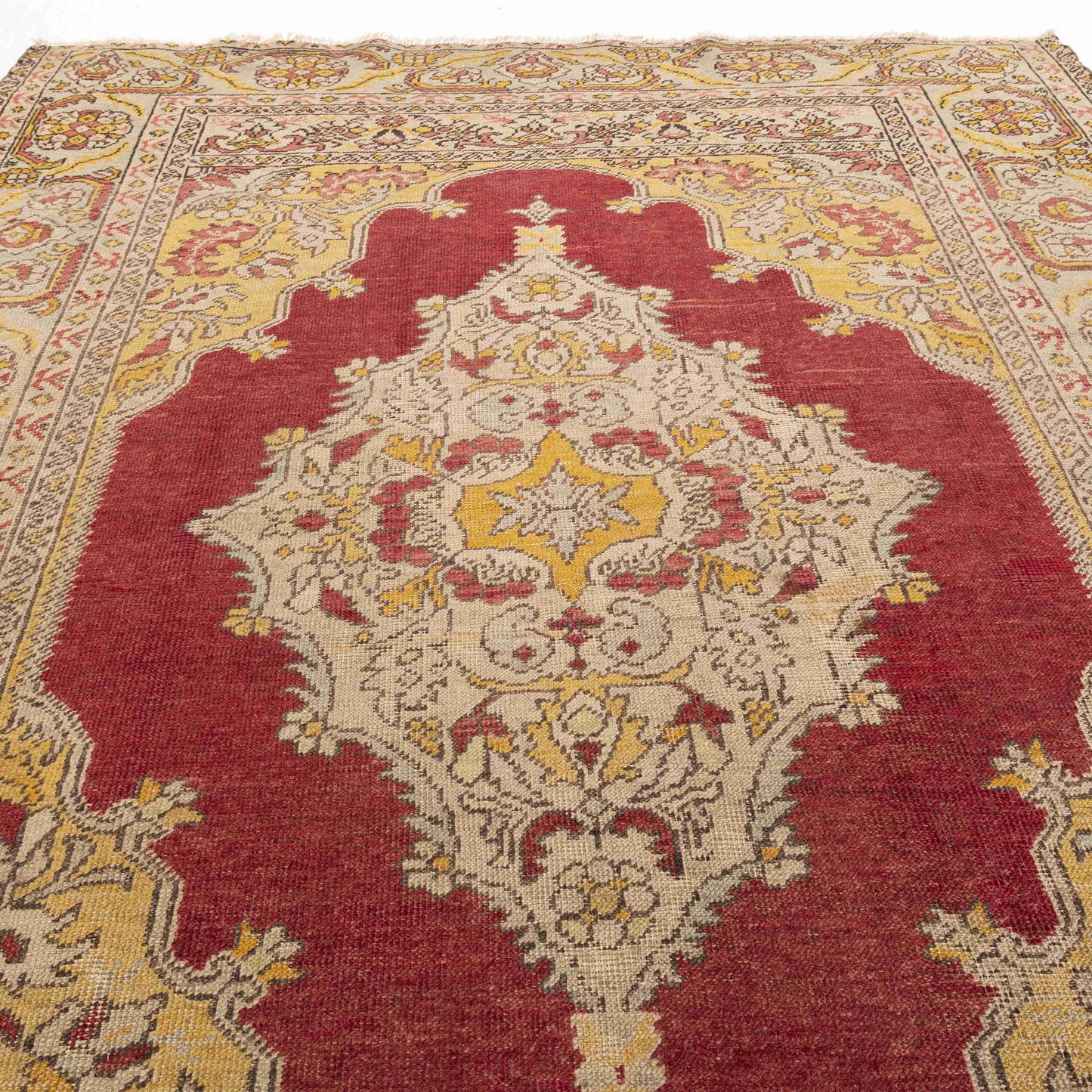 Oriental Rug Anatolian Handmade Wool On Wool 125 X 180 Cm - 4' 2'' X 5' 11'' Red C014 ER01