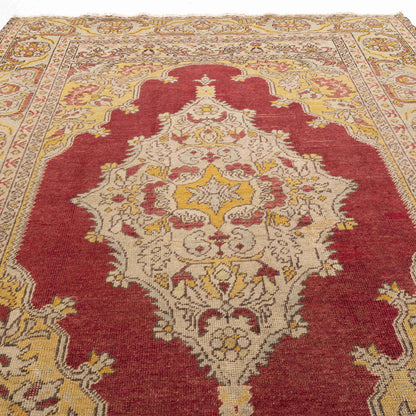 Oriental Rug Anatolian Handmade Wool On Wool 125 X 180 Cm - 4' 2'' X 5' 11'' Red C014 ER01