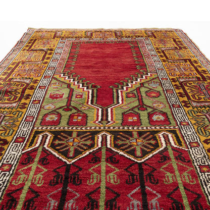 Oriental Rug Anatolian Handmade Wool On Wool 140 X 220 Cm - 4' 8'' X 7' 3'' ER12