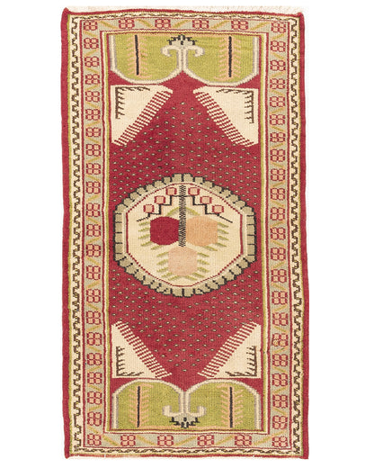 Oriental Rug Anatolian Handmade Wool On Wool 87 X 163 Cm - 2' 11'' X 5' 5'' ER01