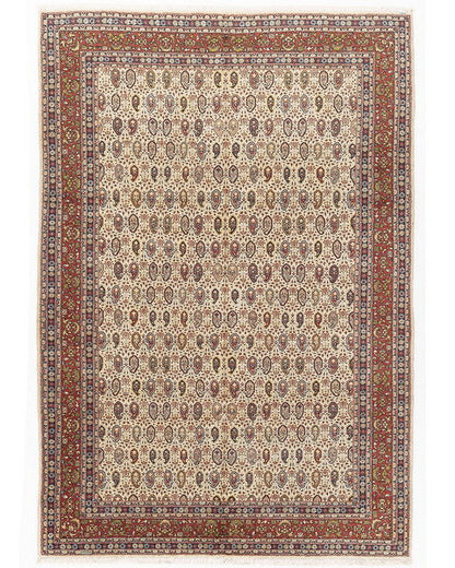 Oriental Rug Hereke Hand Knotted Wool On Cotton 200 X 284 Cm - 6' 7'' X 9' 4'' ER12