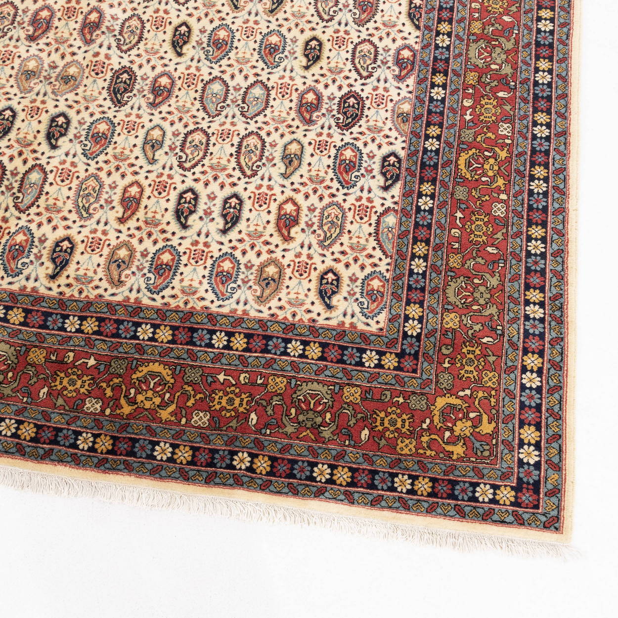 Oriental Rug Hereke Hand Knotted Wool On Cotton 202 X 292 Cm - 6' 8'' X 9' 7'' Sand C007 ER23