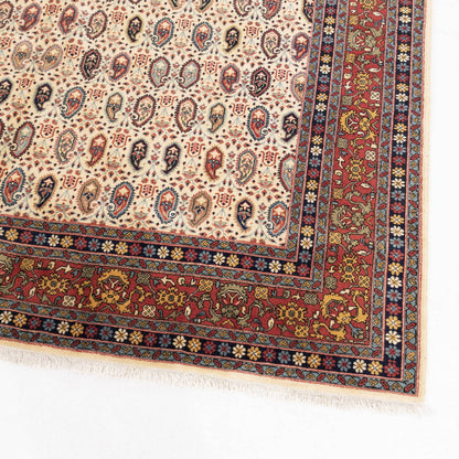 Oriental Rug Hereke Hand Knotted Wool On Cotton 202 X 292 Cm - 6' 8'' X 9' 7'' Sand C007 ER23