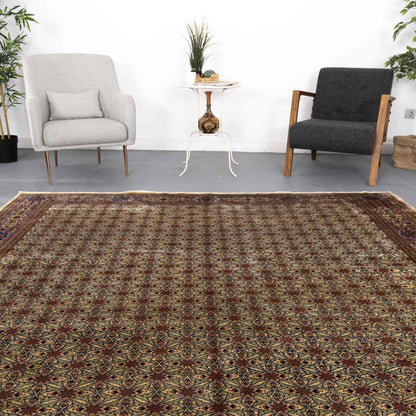 Oriental Rug Kayseri Handwoven Wool On Cotton 256 x 356 Cm - 8' 5'' x 11' 9'' Brown C005 ER34