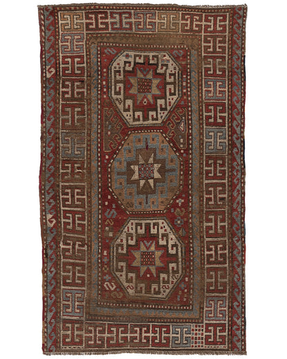 Oriental Rug Kazakh Handmade Wool On Wool 121 X 208 Cm - 4' X 6' 10'' ER01