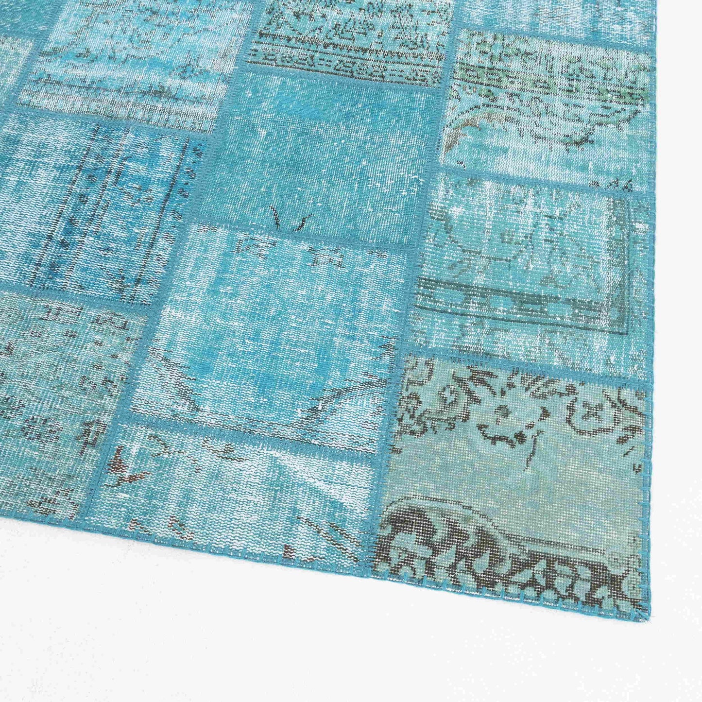 Oriental Rug Patchwork Hand Knotted Wool On Cotton 200 x 300 Cm - 6' 7'' x 9' 11'' ER23