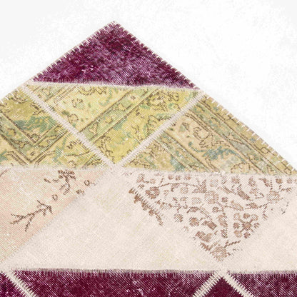 Oriental Rug Patchwork Hand Knotted Wool On Wool 118 x 200 Cm - 3' 11'' x 6' 7'' ER01