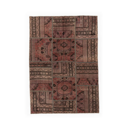 Oriental Rug Patchwork Hand Knotted Wool On Wool 166 x 235 Cm – 5' 6'' x 7' 9'' ER12