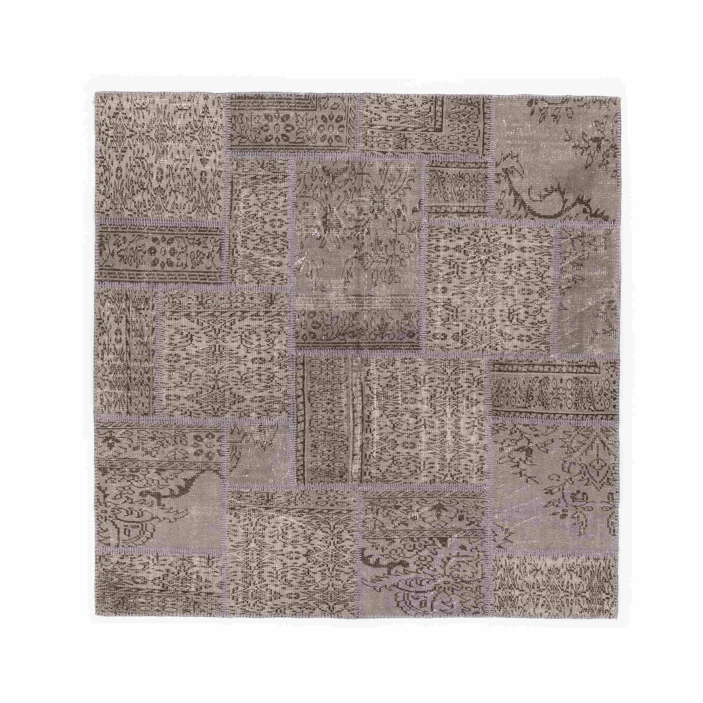Oriental Rug Patchwork Hand Knotted Wool On Wool 200 x 200 Cm - 6' 7'' x 6' 7'' ER12