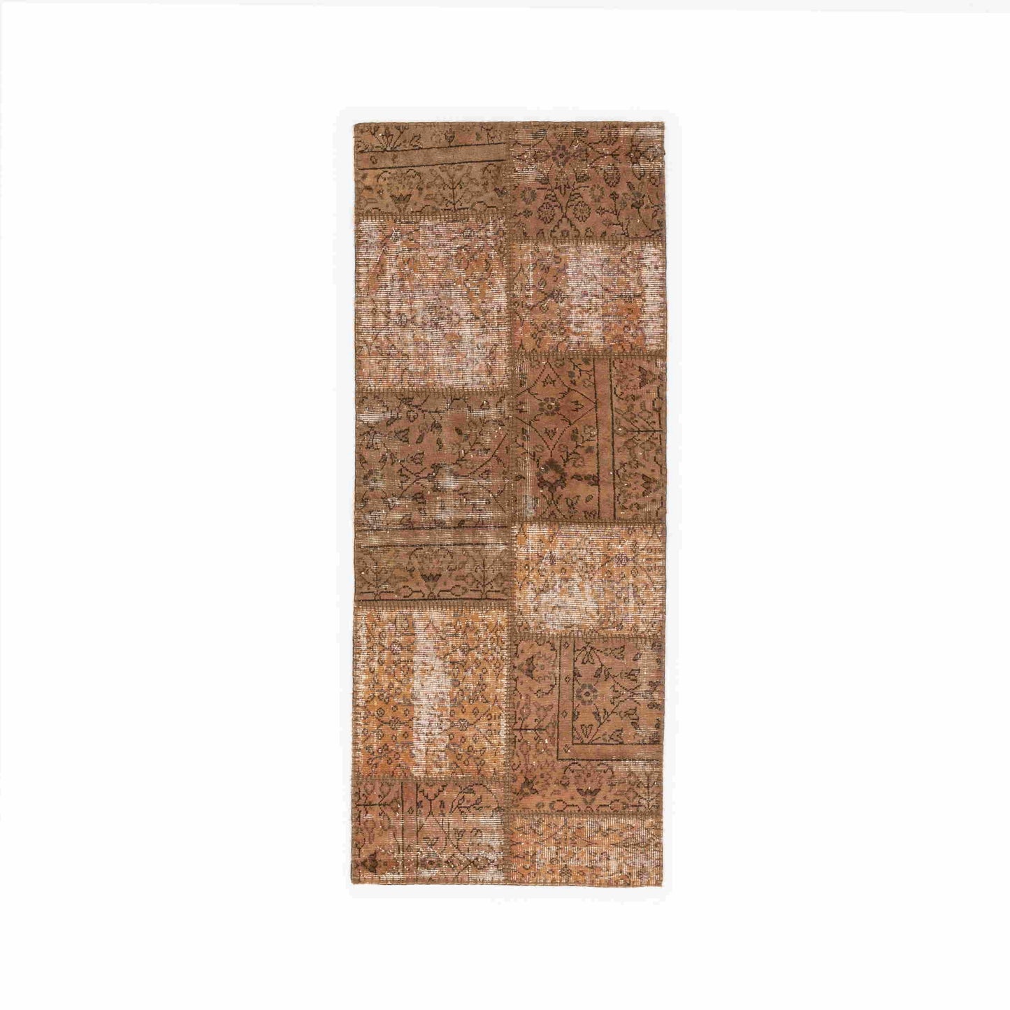Oriental Rug Patchwork Hand Knotted Wool On Wool 80 x 198 Cm – 2' 8'' x 6' 6'' ER01