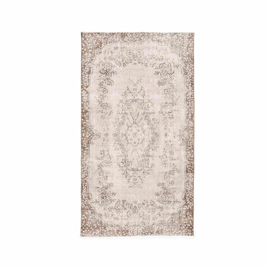 Oriental Rug Vintage Hand Knotted Wool On Cotton 120 x 214 Cm - 4' x 7' 1'' Pink C004 ER01