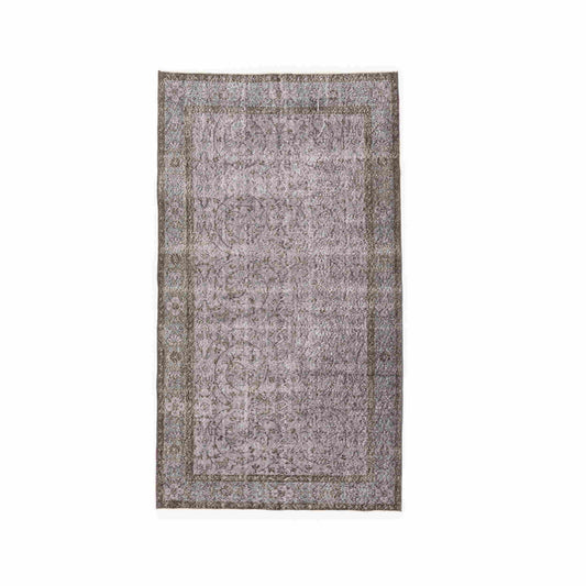 Oriental Rug Vintage Hand Knotted Wool On Cotton 140 x 251 Cm - 4' 8'' x 8' 3'' Pink C004 ER12