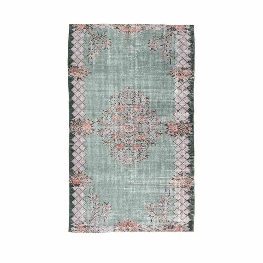 Oriental Rug Vintage Hand Knotted Wool On Cotton 152 x 252 Cm - 5' x 8' 4'' Green C015 ER12