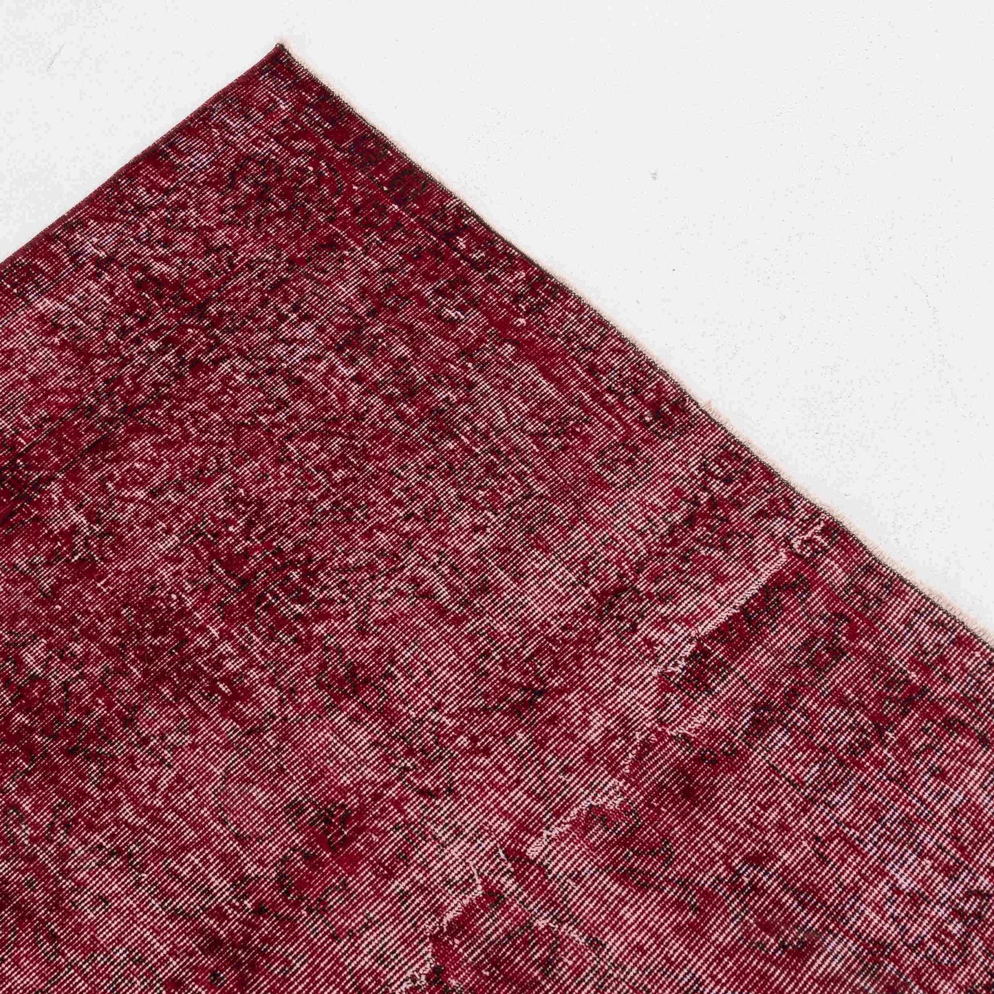 Oriental Rug Vintage Hand Knotted Wool On Cotton 156 x 258 Cm - 5' 2'' x 8' 6'' Red C014 ER12