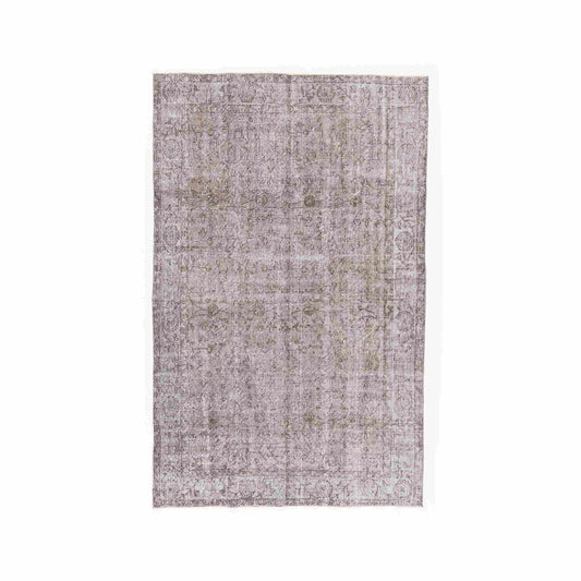 Oriental Rug Vintage Hand Knotted Wool On Cotton 159 x 253 Cm - 5' 3'' x 8' 4'' Pink C004 ER12