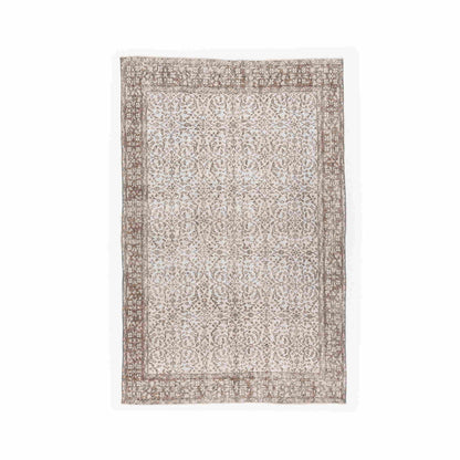 Oriental Rug Vintage Hand Knotted Wool On Cotton 163 x 252 Cm - 5' 5'' x 8' 4'' Sand C007 ER12