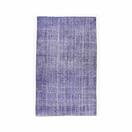 Oriental Rug Vintage Hand Knotted Wool On Cotton 163 x 276 Cm - 5' 5'' x 9' 1'' Purple C017 ER12