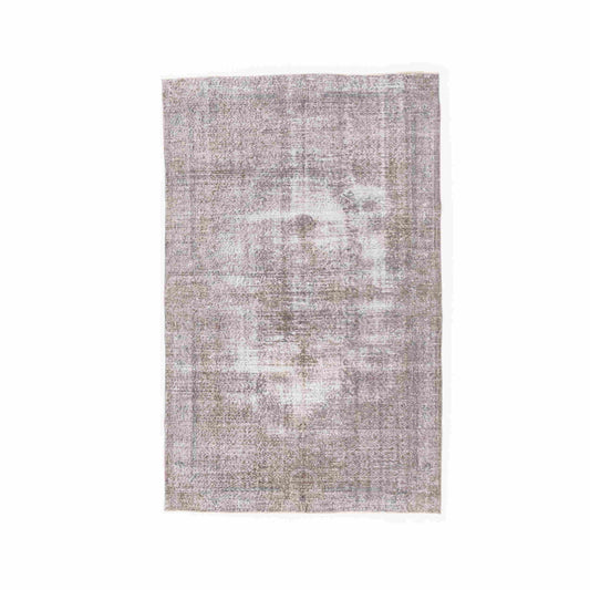 Oriental Rug Vintage Hand Knotted Wool On Cotton 164 x 262 Cm - 5' 5'' x 8' 8'' Pink C004 ER12