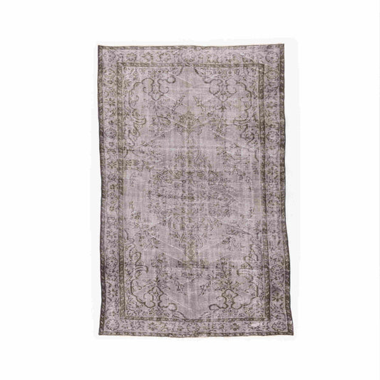 Oriental Rug Vintage Hand Knotted Wool On Cotton 170 x 264 Cm - 5' 7'' x 8' 8'' Pink C004 ER12