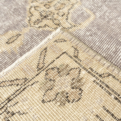 Oriental Rug Vintage Hand Knotted Wool On Cotton 170 x 294 Cm - 5' 7'' x 9' 8'' Stone C009 ER12