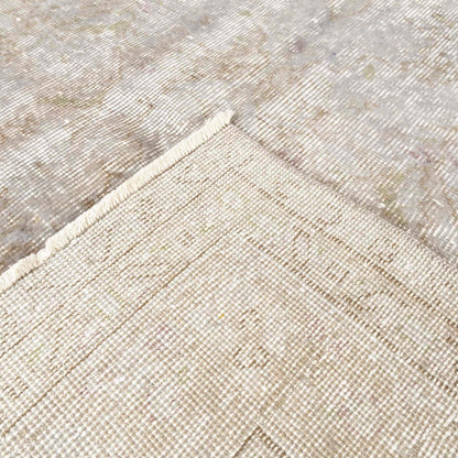 Oriental Rug Vintage Hand Knotted Wool On Cotton 171 x 283 Cm - 5' 8'' x 9' 4'' Stone C009 ER12